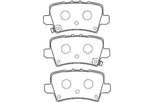 KAVO PARTS Комплект тормозных колодок, дисковый тормоз BP-2051